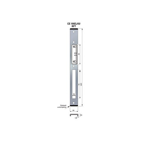 ZACZEP U FORM RFT 24x6mm LEWY CE196EL/6U-RFT STAL NIERDZEWNA