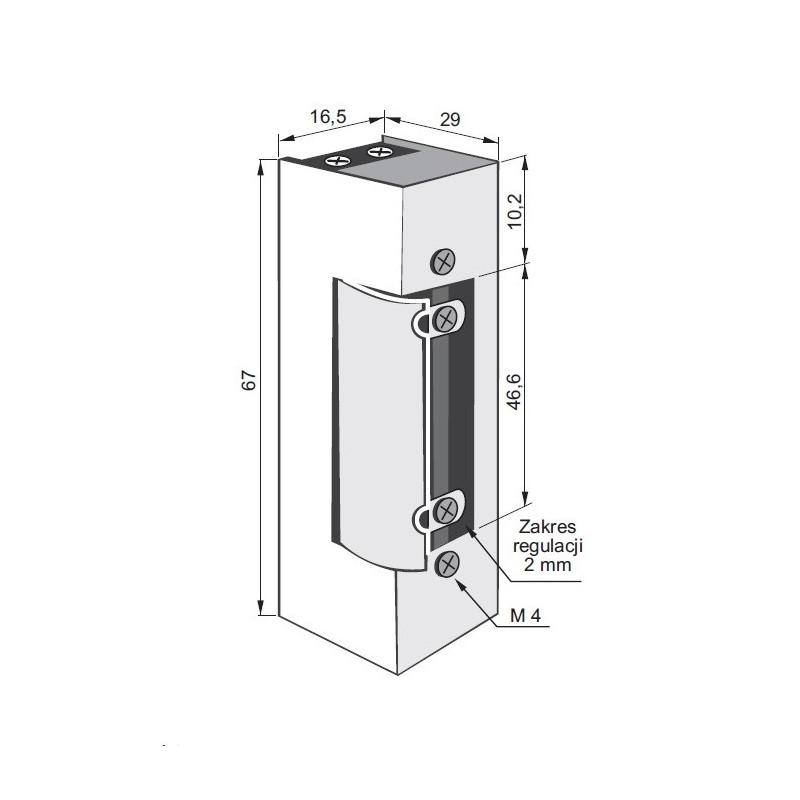 ELECTRIC STRIKE 1433RF 12-24V AC/DC WITH MEMORY