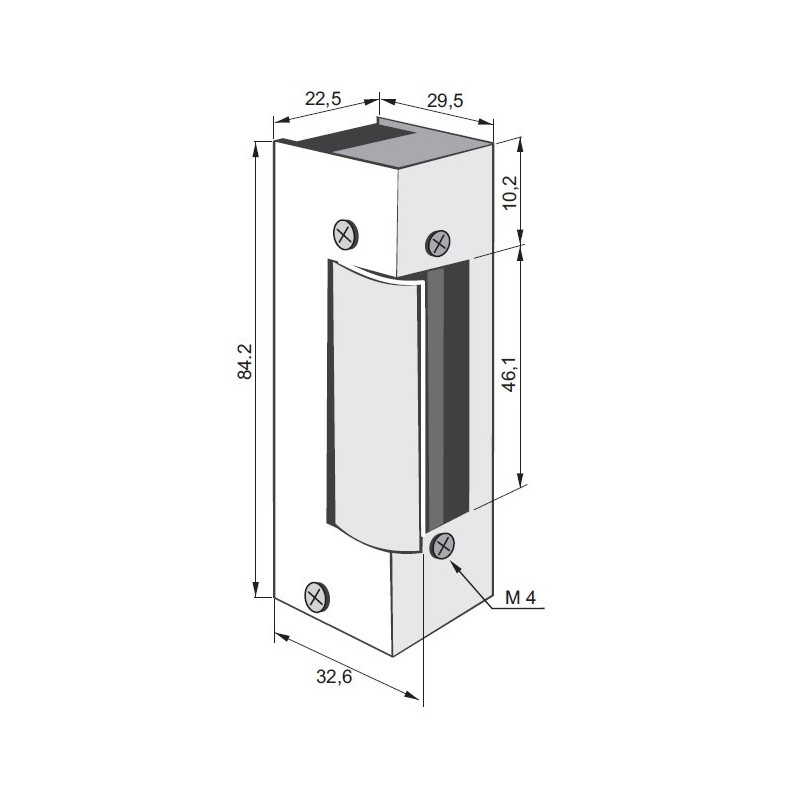 ELECTRIC STRIKE 1810F FIRE 12-24VAC-DC BASIC FIREPROOF