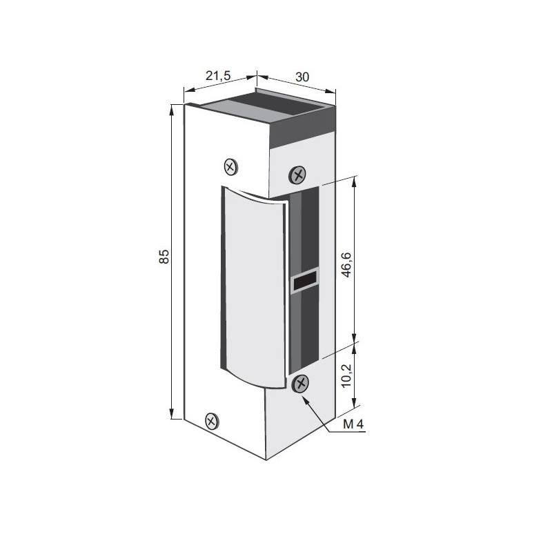 ELECTRIC STRIKE 1561 24VDC REINFORCED FAIL SAFE MONITORING