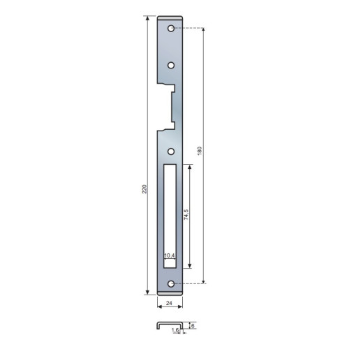 ZACZEP U FORM 24x6 PRAWY CE196EP/6U STAL NIERDZEWNA