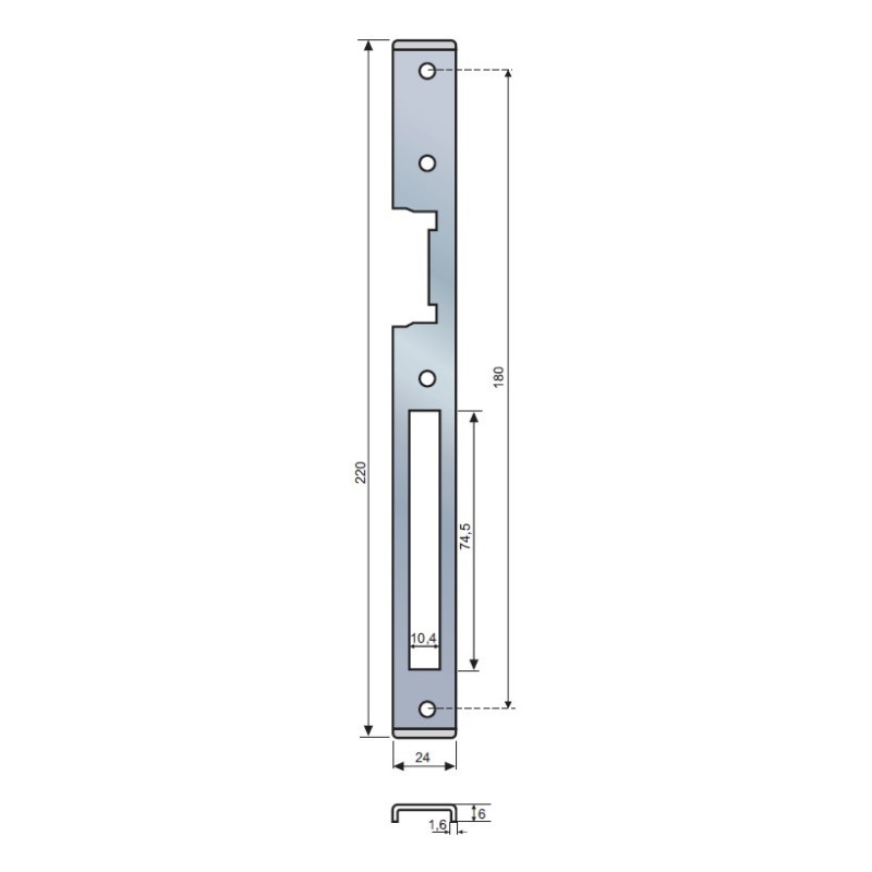 ZACZEP U FORM 24x6 PRAWY CE196EP/6U STAL NIERDZEWNA