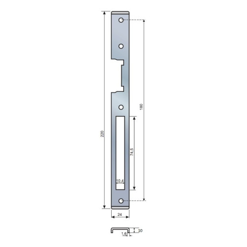 ZACZEP U FORM 24x10 PRAWY CE196EP/6U10 STAL NIERDZEWNA