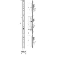 ZAMEK LISTWOWY ZAPADKOWO-ZASUWKOWY AUTOMATYCZNY 30mm, FRONT U24x6mm, 2A2/30/6U