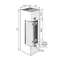 ELECTRIC STRIKE 1448RF 24-48VAC/DC LOW CONSUMPTION 24V WITN MEMORY RELEASING LEVER CONTINUOUS WORK AT24V DC