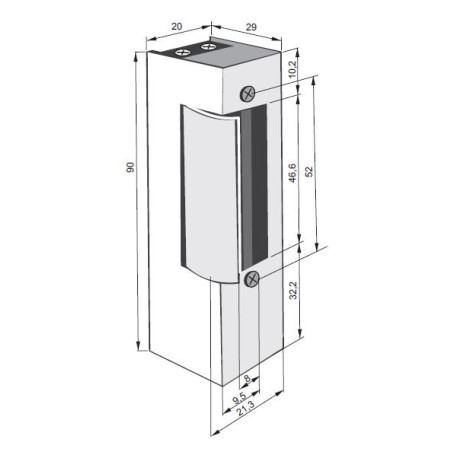 ELECTRIC STRIKE 833 12-24VAC/DC WITH MEMORY