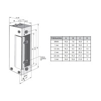 ELECTRIC STRIKE 1818RFT FIRE 24-48VAC-DC BASIC FIREPROOF LATCH SLIDE