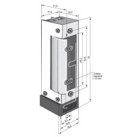 ELEKTROZACZEP 1860RF FIRE Z MIKROPRZEŁĄCZNIKIEM 12-24VAC-DC PODSTAWOWY P-POŻ