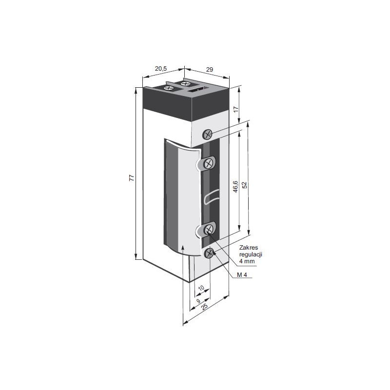 ELECTRIC STRIKE 1710BB 12-24V DC BASIC WITH BUZZER