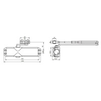 Samozamykacz Telesco DELTA 1859S EN2-4 z ramieniem standard, srebrny