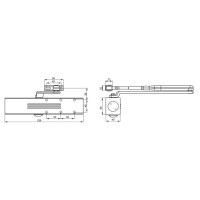 Samozamykacz Telesco UNIK 4559 EN2-6 z ramieniem standard, srebrny   T 4559S.PL