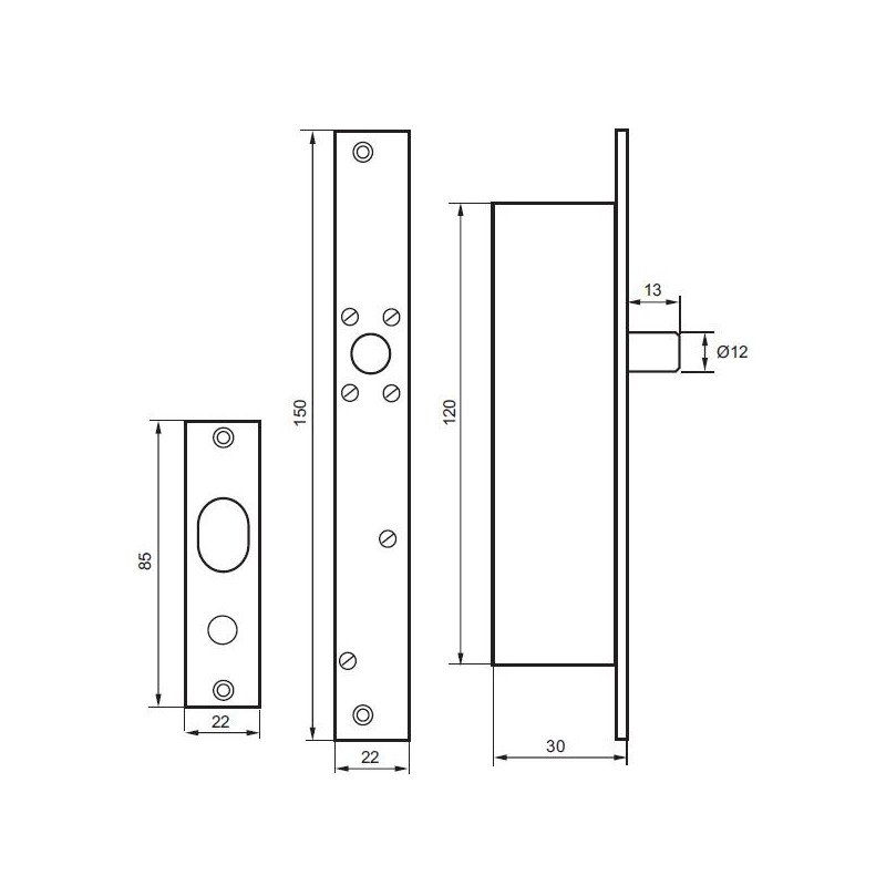 RYGIEL ELEKTROMAGNETYCZNY JEB-220 REWERSYJNY 12V DC