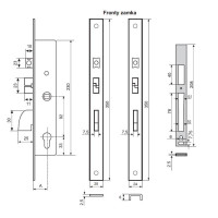 ZAMEK ELEKTRYCZNY CVL 1K2/30/6AN  92/30mm FRONT PŁASKI 24MM