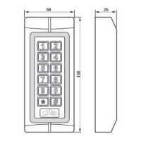 JIS CZYTNIK KLAWIATURA - KARTA  6501 SLIM