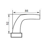 GAŁKO-KLAMKA HD30 CZARNA 92mm