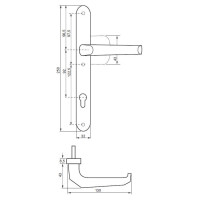 GAŁKO-KLAMKA HD35 BIAŁA 92mm