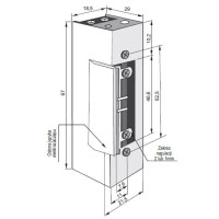 ELEKTROZACZEP 1428RFT 12-24VAC/DC NISKOPRĄDOWY 12V Z WYŁĄCZNIKIEM DO PRACY CIĄGŁEJ PRZY 12VDC