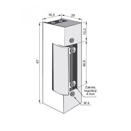 ELECTRIC STRIKE 1433 6-12V AC/DC WITH MEMORY