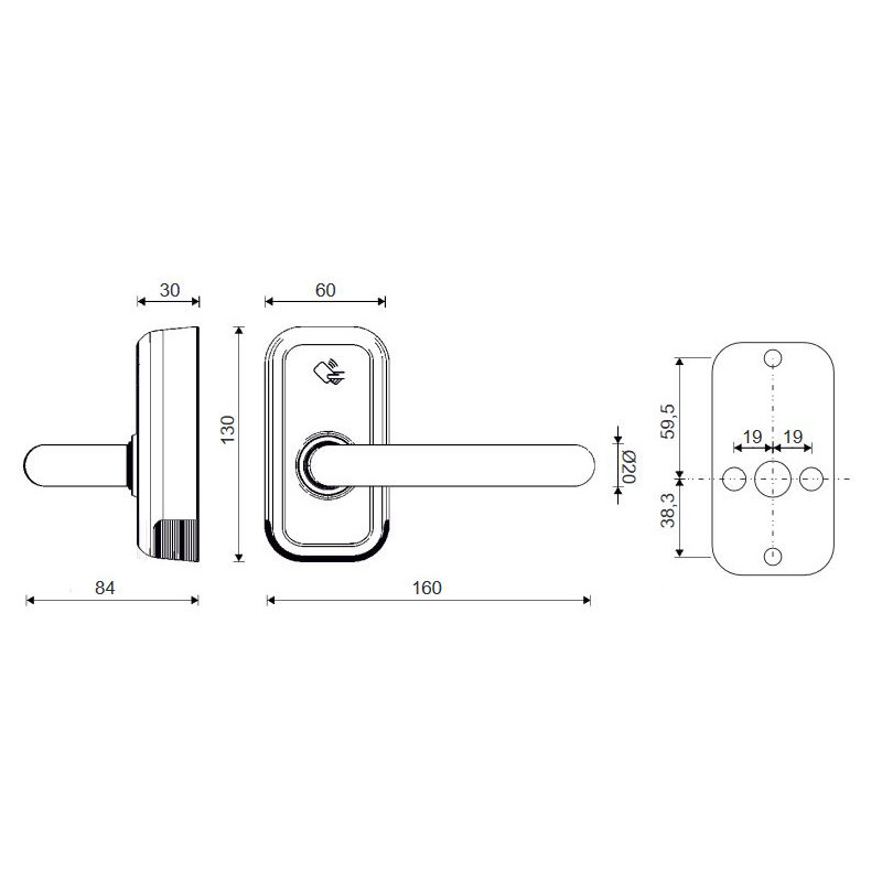 KLAMKA ELEKTRONICZNA COMPACT WFE L730-EU