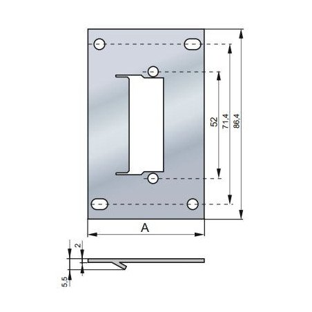 ZACZEP UNIWERSALNY KRÓTKI  DO ELEKTROZACZEPÓW P-POŻ. SERII 1800F (CE 194RE/6PZ)