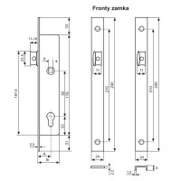 ZAMEK ZAPADKOWY 30mm, FRONT U24X6mm, 194T/30/6U