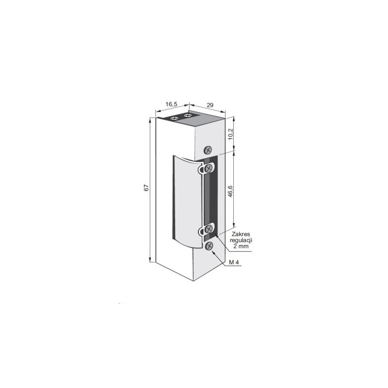 ELEKTROZACZEP 1420RF 12-24V AC/DC Z WYŁĄCZNIKIEM