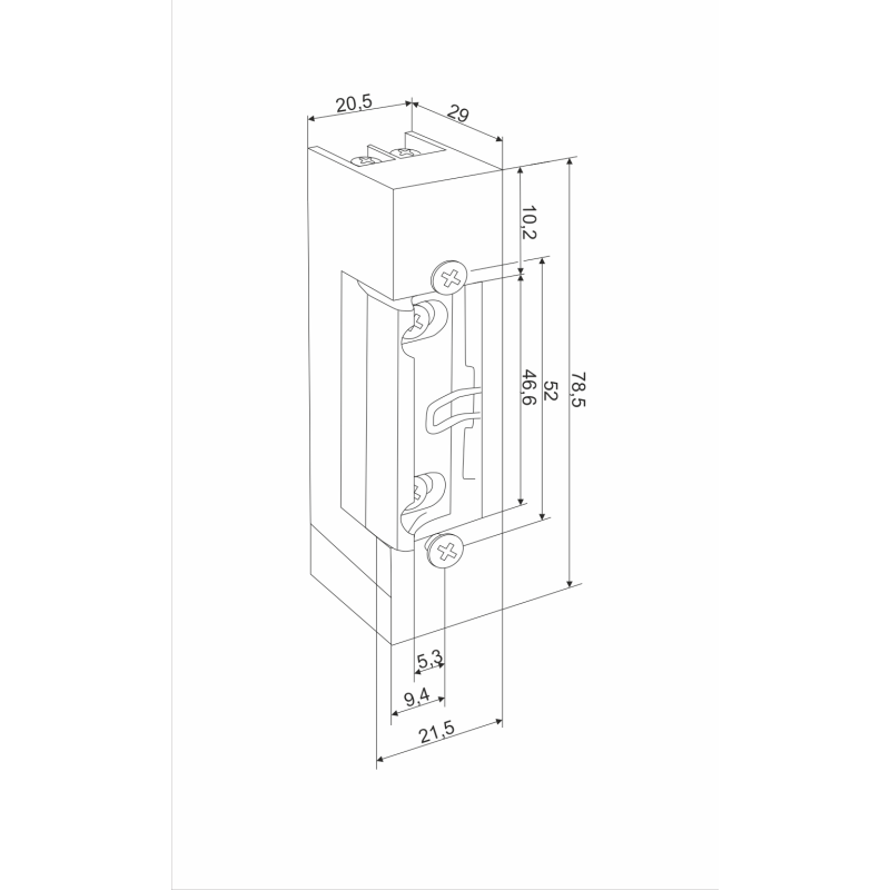 ELECTRIC STRIKE FAIL SAFE 1761 12V DC MONITORING