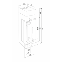 ELECTRIC STRIKE 1733BB 12-24V DC WITH MEMORY WITH BUZZER