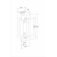 ELECTRIC STRIKE 1748 12-24V AC/DC LOW CONSUMPTION 12V RELEASING LEVER AND MEMORY CONTINUOUS WORK AT12V DC