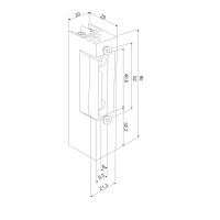 ELECTRIC STRIKE 822 12-24VAC/DC RELEASING LEVER