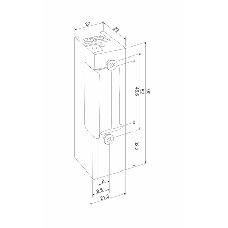 ELECTRIC STRIKE 833 12-24VAC/DC WITH MEMORY