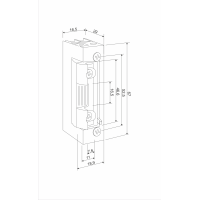 ELECTRIC STRIKE 1448RFW 24-48VAC/DC LOW CONSUMPTION 24V  Z WITN MEMORY RELEASING LEVER  CONTINUOUS WORK AT24V DC