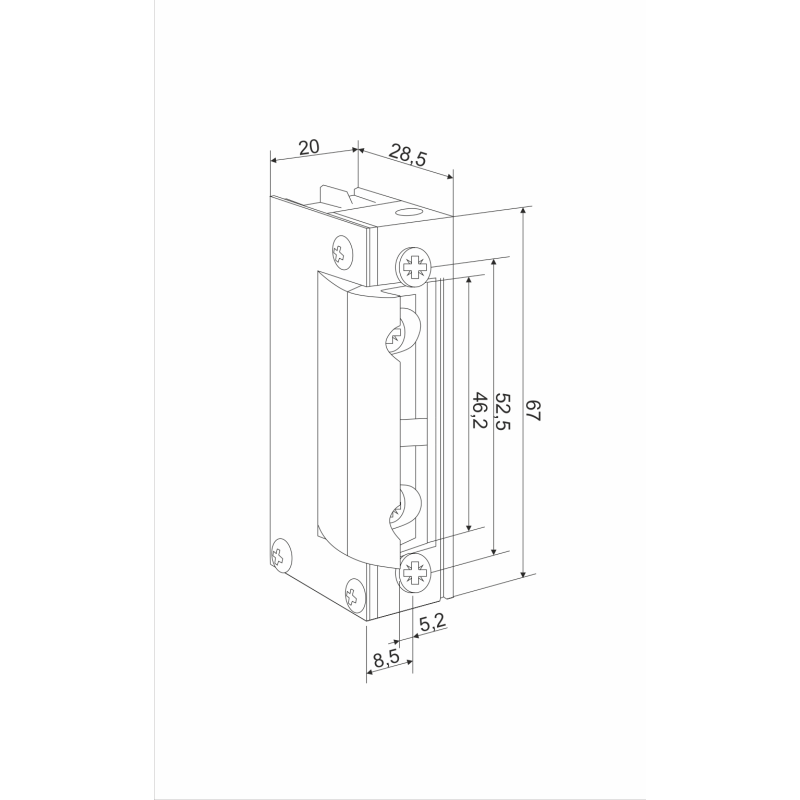 ELECTRIC STRIKE 1810RF FIRE 12-24VAC-DC BASIC FIREPROOF