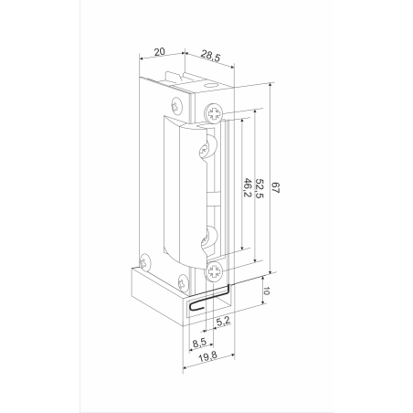 ELECTRIC STRIKE 1860RF FIRE MONITORING 12-24VAC-DC BASIC FIREPROOF