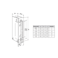 ELECTRIC STRIKE 1810RFT FIRE 12-24VAC-DC (12VDC 24H) BASIC FIREPROOF